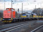 Lokfotos/242024/293-001-der-rts-mit-arbeitszug 293 001 der RTS mit Arbeitszug dahinter sieht man eine Class 66 und G2000 von MCRE sowie eine 230 der RTS. Aufgenommen am 26.12.2012 in Babenhausen 